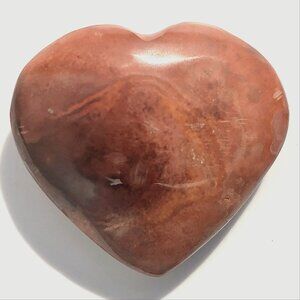 Polychrome Jasper Healing Palm Stone Heart Shape 1.5"  24g  grounding stability